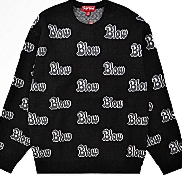 Supreme Authentic Blow Graphic Crewneck Sweater New Proof Of Purch.